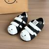 Ugly cute smiley face bubble shell big head board shoes 22 spring thick sole height increase CM Velcro bread shoes