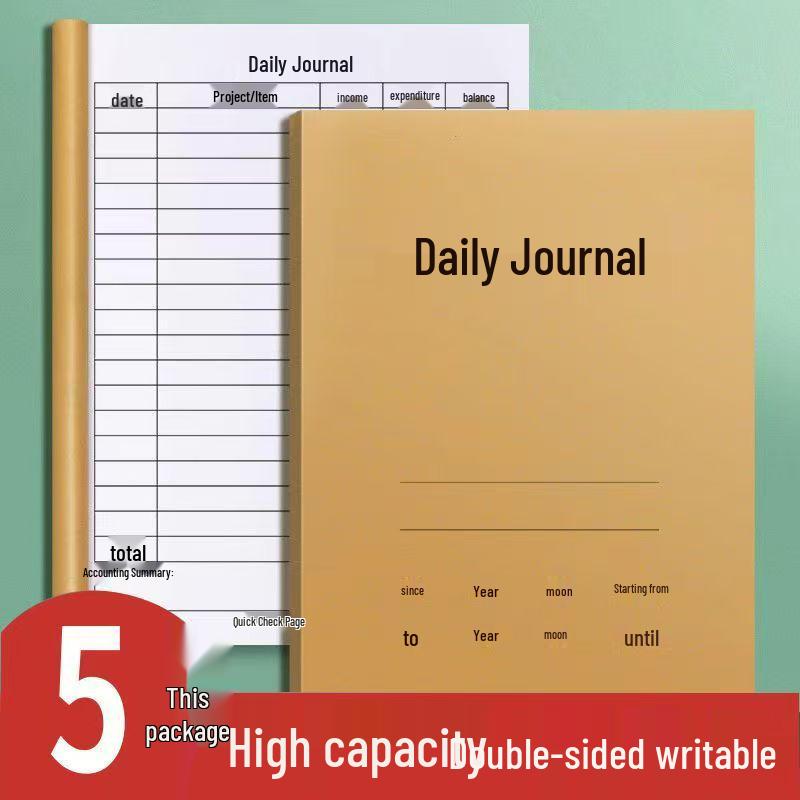 16k Extra Thick Daily Business Journal: Notebook & Family Financial Record