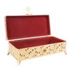 Vintage Metal Jewelry Box Soft   Rust   Rectangular Trinket Box for Girl Women Necklace Rrings Rings
