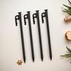 4Pcs 30cm Heavy Duty Steel Tent Stakes with Storage Bag Outdoor Tarp Pegs Outdoor Tent Nails for Outdoor Camping Canopy