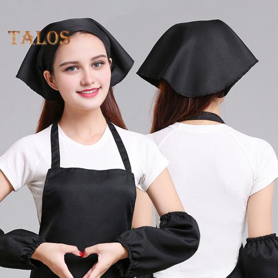 Triangle Head Scarf Women Hair Bandana Waiter Work Headscarf for Kitchen Restaurant Female Chef Cap for Bakers Baristas Cleaners