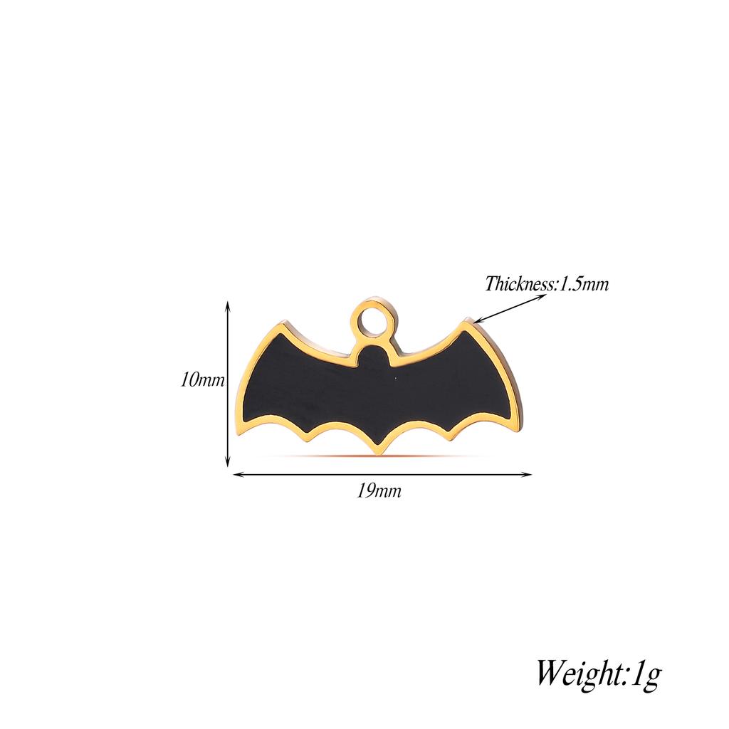 4Pcs/lot Halloween Charms Stainless Steel Pumpkin Ghost Bat Pendant for Making DIY Necklace Jewelry Accessories Supplies