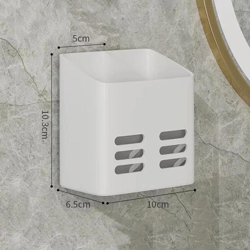 Bathroom Shelf Makeup Storage Organizer No Drill Toiletries Shelves Wall Mount Comb Skin Care Product Rack Bathroom Accessories