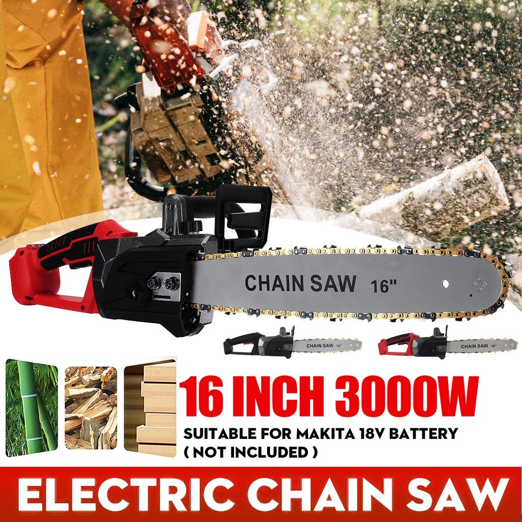 3000W 16 Inches Electric Cordless Chain Saw Brushless Motor Electric Chainsaw Woodworking Tool For 18V battery