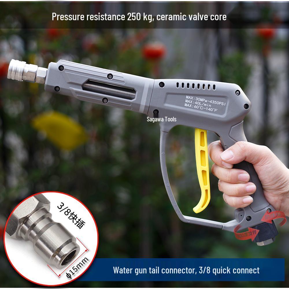 250kg Car Wash Machine: High-Pressure Water Gun Head with Anti-Tangle Ceramic Core, M14/M18/M22 280360.