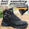 Mens Safety Shoes With Steel Toe Waterproof Boots Puncture Proof Anti-smash Mens Outdoor Work Sneakers Protective Work Boots