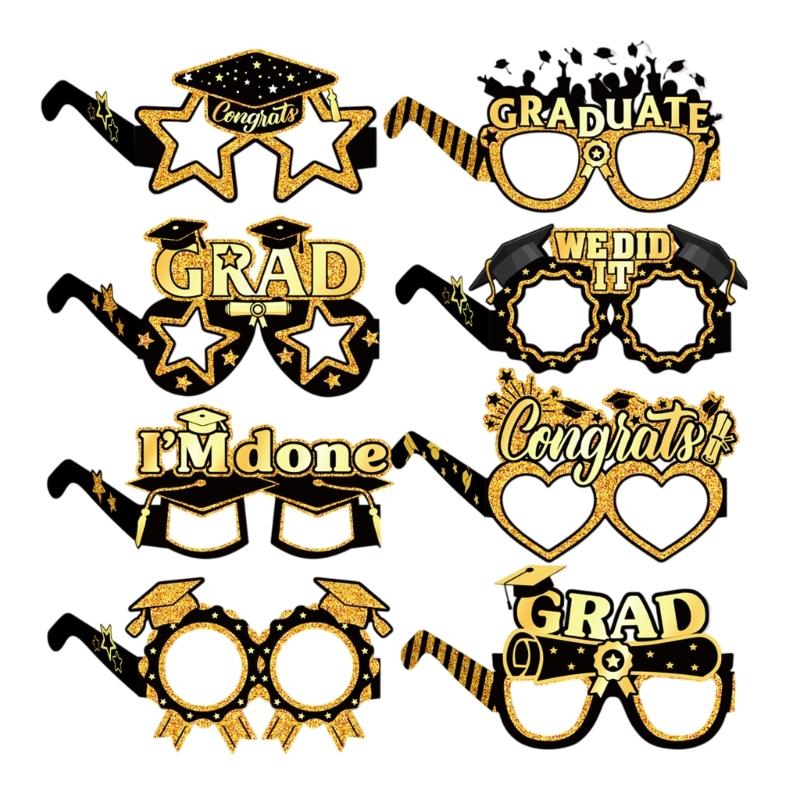 8Pcs Graduation Eyeglasses 2026,Graduation Glasses 2026 Graduation Decorations Class of 2026 Graduation Photo Booth Prop 1