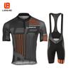 Mens Quick-Dry Cycling Jersey Bib Shorts Set Breathable Outdoor Road Bike Apparel