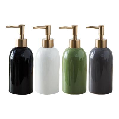 Ceramic Hand Liquid Pump Bottle Bathroom 14.2oz Replacement Bedroom Shower Soap Dispenser for Hand Sanitizer Shampoo Dish Soap