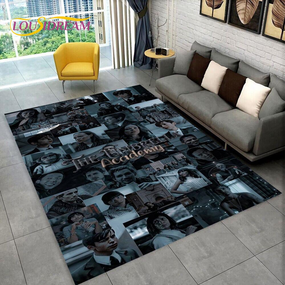 The Umbrella Academy TV-Film Teppich, Teppich für Zuhause Wohnzimmer Schlafzimmer Sofa Fußmatte Dekor, Kinder Spielteppich Rutschfeste Bodenmatte 3D