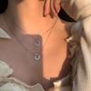 S925 Silver-Plated Moon Design Necklace – Women's Trendy Delicate Clavicle Chain
