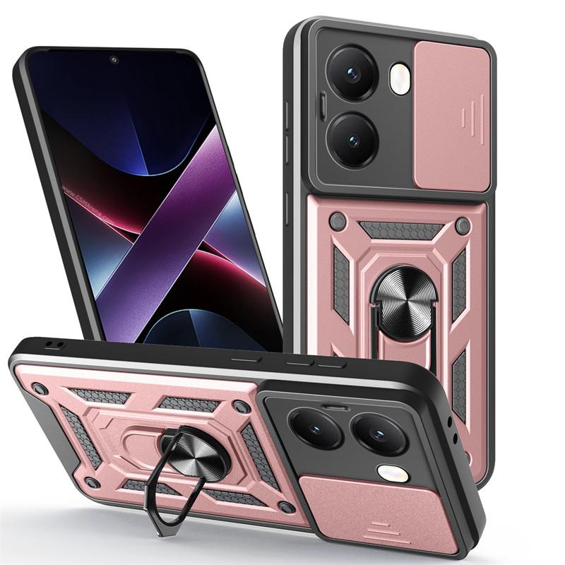 Etui Dla Xiaomi Poco X7 Pro 5G Etui Przesuwany Obiektyw Pierścień Stojak Uchwyt Wstrząsoodporna Pokrowiec dla PocoX7pro Pocco Poko Little X 7 Pro X7Pro