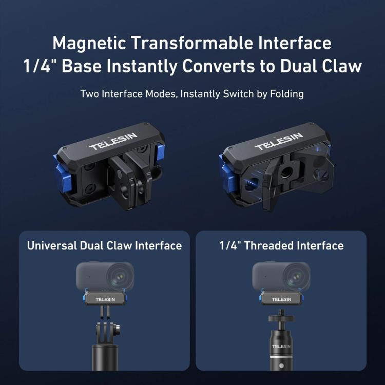Para DJI Osmo Nano TELESIN Base de Carregamento Magnética de Liberação Rápida Suporte Adaptador Recarregável
