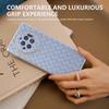 For vivo X Fold3 Case Woven Texture PU Leather Phone Cover with Transparent Matte Frame