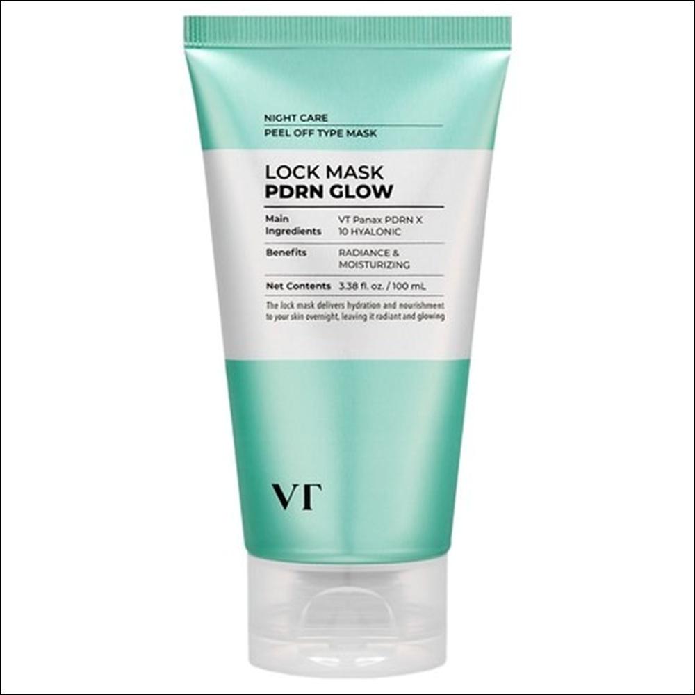[VT Cosmetics] Маска PDRN Glow Lock (100мл) - Panax PDRN и Гиалуроновая кислота, Ночная пилинг-маска для сияющей  стеклянной  кожи, K-Beauty 100ml x 1EA