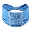 Bohemian Style Elastic Sports Headband: Women's Wide Edge Cashew Flower Headscarf