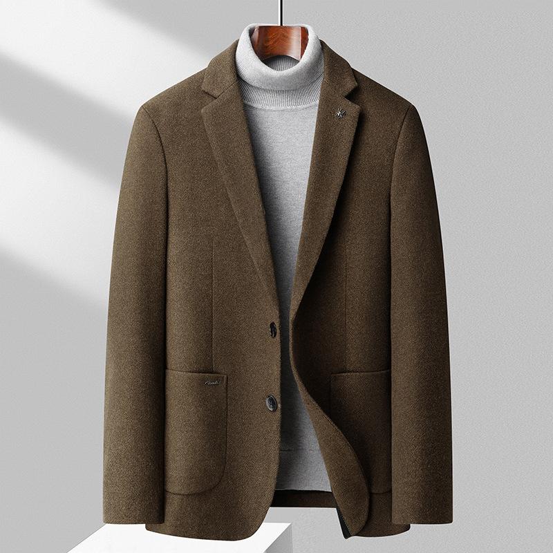Осенне-зимний повседневный шерстяной костюм мужской модный тонкий шерстяной костюм мужской шерстяной пиджак M