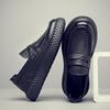 Men's Shoes Summer 2025 New Hollow Leather Breathable One-pedal Dad Leather Shoes Men's Hole Shoes Casual Sandals