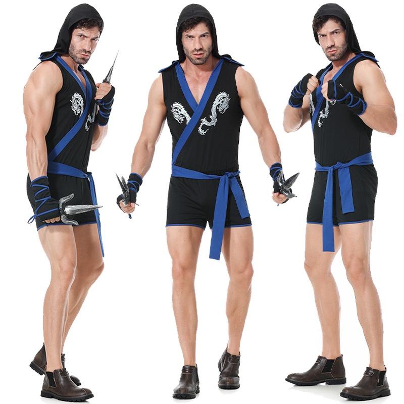 Ninja Adult Male Jumpsuit Assassin Cosplay Party Roleplaying Performance Stage