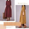Long Floral Maxi Long Loose Plus Perfect for Winter [MlleeSSeeldyTRC] Women's Dress, Print, Dress, Sleeve, Collared, A-Line, Fit, Sizes, Flattering,