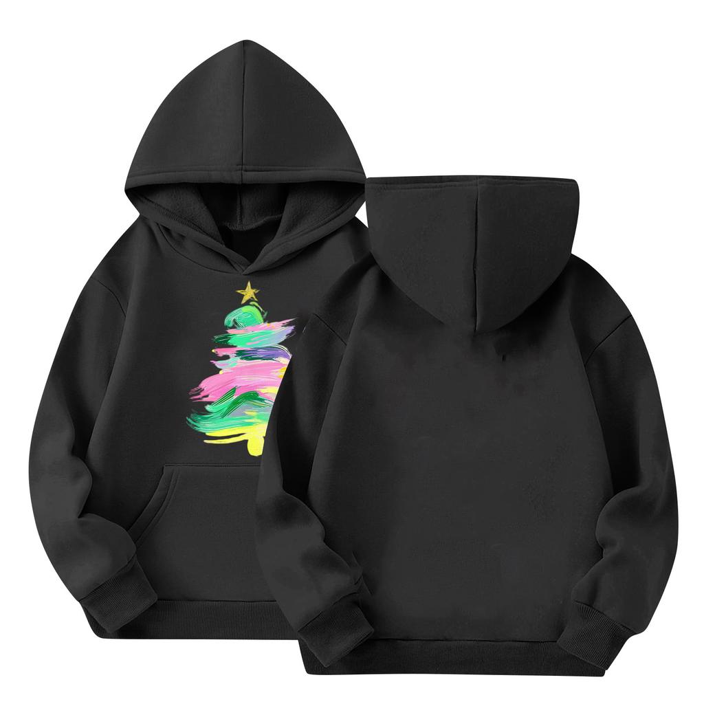 Children's Hoodies Loose Solid Color Hooded Sports Shirt Fashionable Sports Shirt