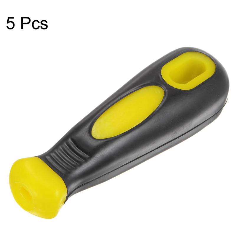 ABGR-5Pcs File Handle 4.25 Inch Round And Rectangular Hole Ergonomic Handles For Metal Files
