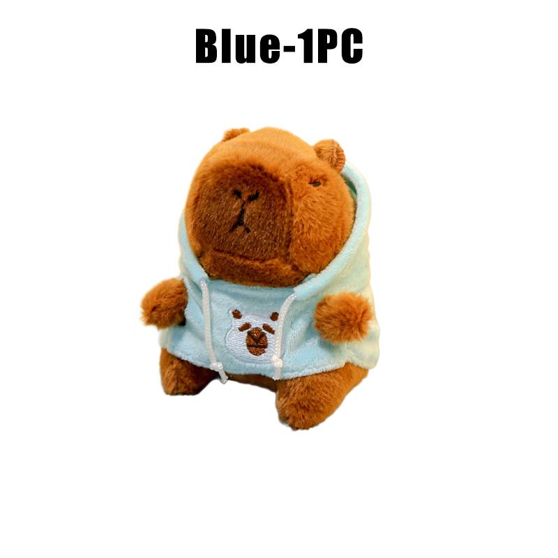 Capybara Hoodie Plush Toy Stuffed Animal Keychain Backpack Charm Matching Couple Gift for Children