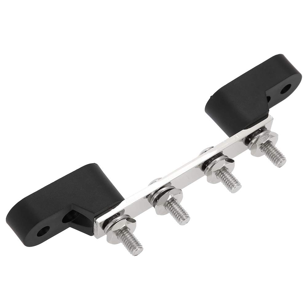 Bus Bar Stud Terminals - Qiilu 100Amp 12~48V 4 Stud Bus Bar Electrical Terminal Junction Block