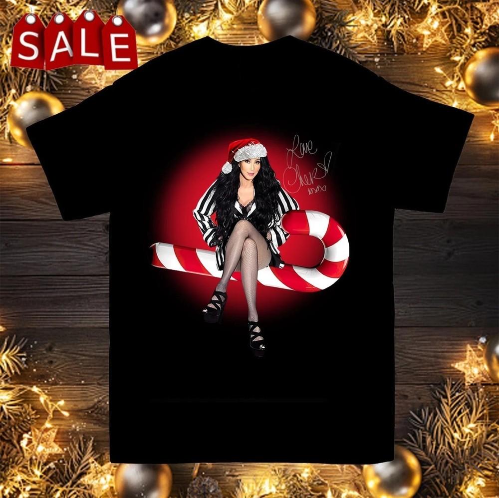Cher Christmas Signed Black Men Xmas Gift All Size S to 2XL T- Shirt Unisex T-Shirt XXXL