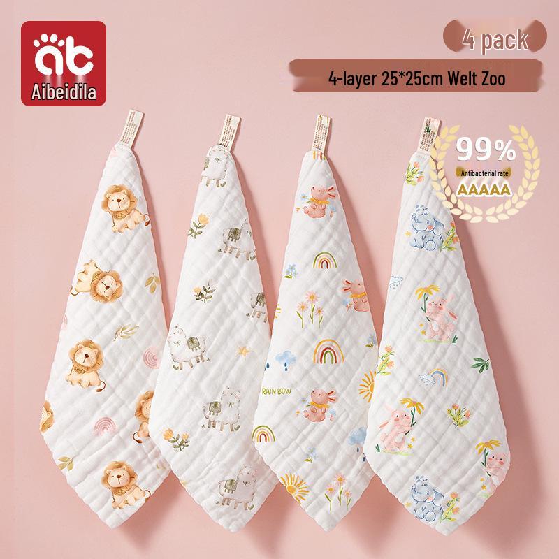 Newborn Baby Drool Bib: Pure Cotton, Super Soft Gauze Washcloth for Babies and Children