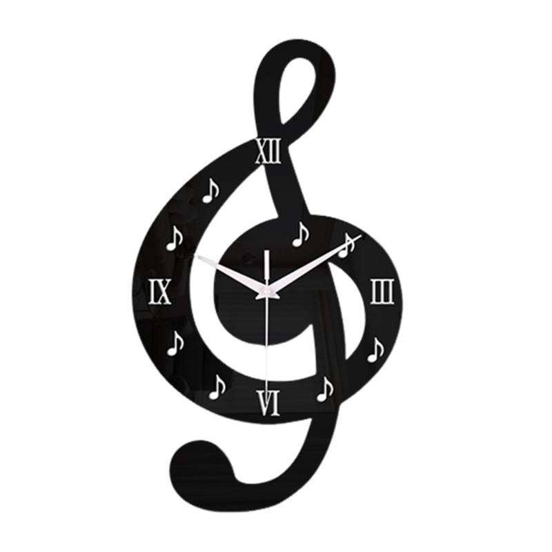 

Minimalists Acrylic Hanging Clock with 3D Musical Note Design Roman Numerals Display Quiet Operations Analog Wall Clock 1