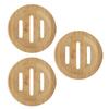 3 Stück Bambus Runde Seifenschale Zuhause Badezimmer Retro Elegant Selbstentwässernde Seifenhalter Ablage für Küche