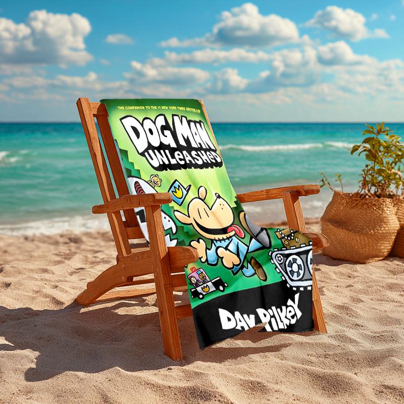 1pc DogMan2 Beach Towel, Comfortable and Thick, and Swimming/Bath/Picnic/Camping Towel, Suitable for Seaside Beaches