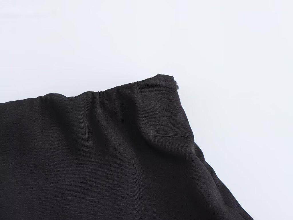 Spring 2025 Women's European & American Style Versatile Pleated Low-Waist Skirt