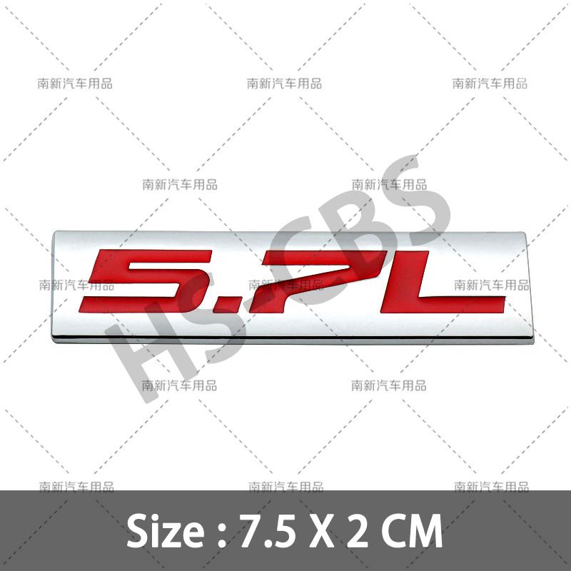 fsbn3 3D Metal 4.0L 4.6L 4.7L 5.0L 5.3L 5.7L Car Rear Trunk Emblem Badge For Jepp Dodge  Volvo Ford Cadillac Chevrolet  Honda Toyota