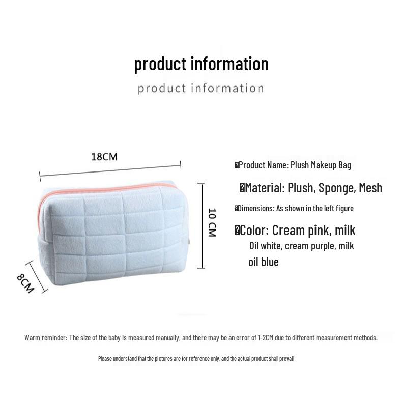 Suede Makeup Bag: Portable, Large Capacity, High-End Feel