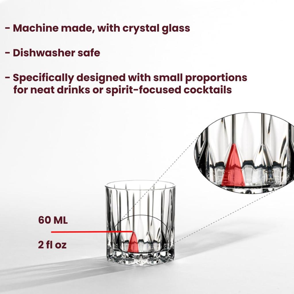 Authentic RIEDEL Neat Glass Set, 174ml, Drink-Specific Glassware, 6417/01