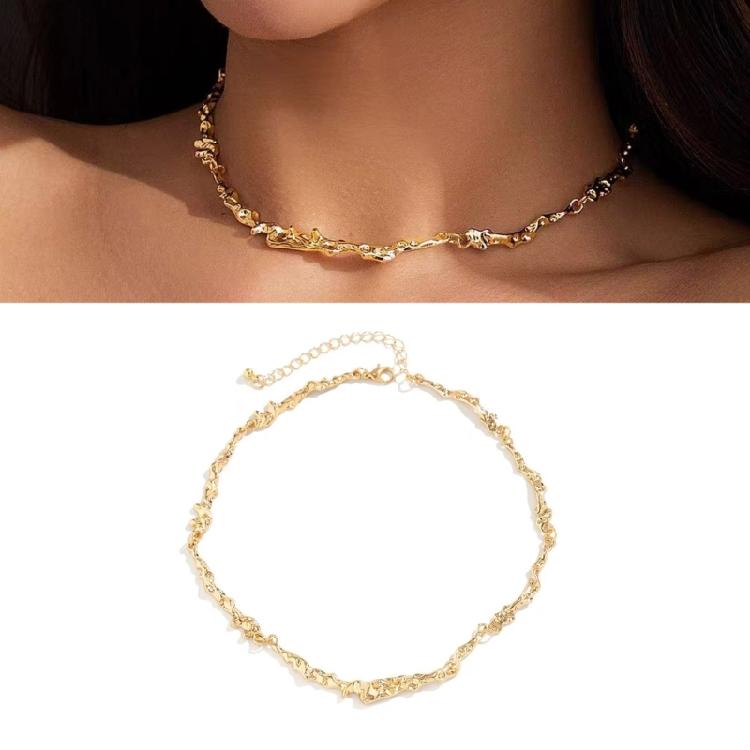 2025 Lava Twist Collar Chain Necklace Adjustable Clavicle Chain Choker Neckwear Gift for Birthdays & Special Occasion