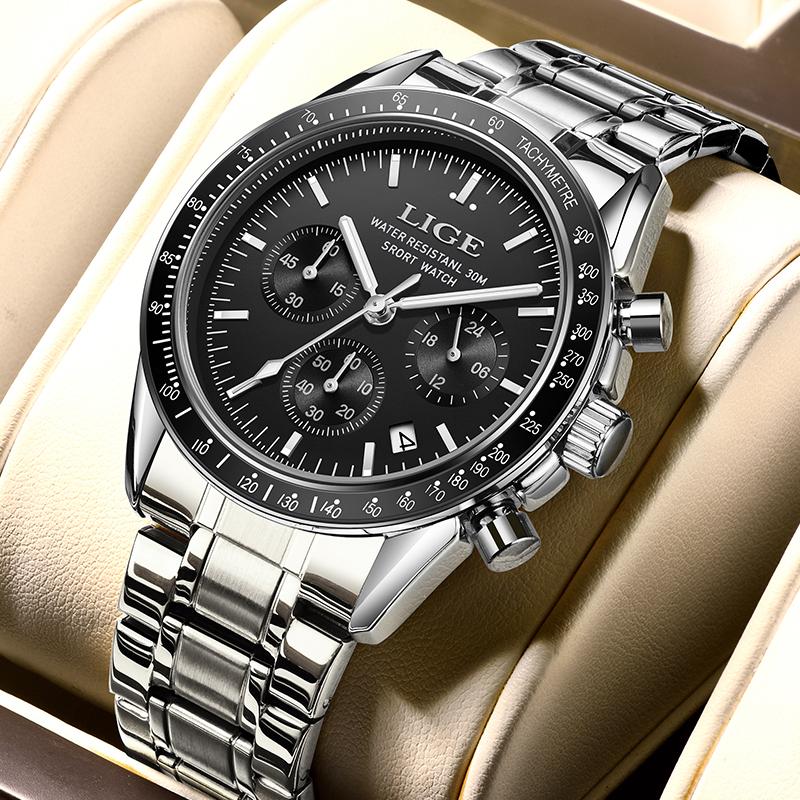 Classic Watches for Men Business Military Waterproof Watch Men Top Brand Luxury Sports Quartz Chronograph Montre Homme+BOX
