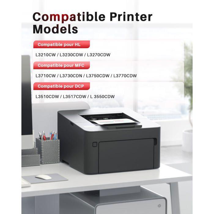 Toner Cartridges - TRAHOO - TN-247 - Compatible Brother - Pack of 4 - High Capacity