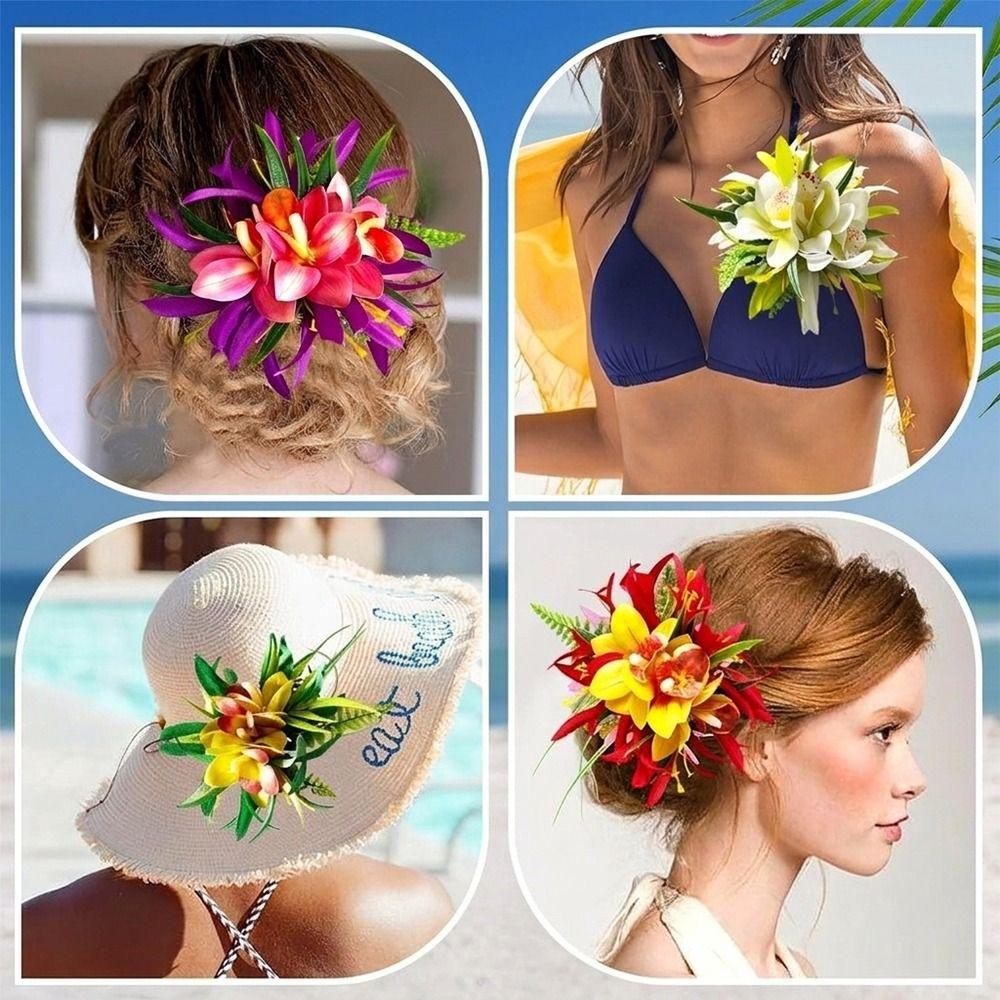 Large Side Clip Artificial Orchid Wedding Hair Accessories Cute Hair Clip  Bridal Barrette