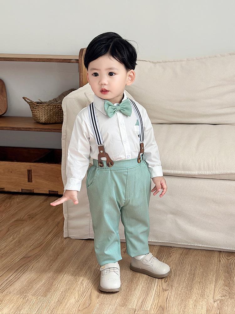 Completo Tuta da Gentleman per Ragazzi Primavera & Autunno: Abbigliamento formale per bambini