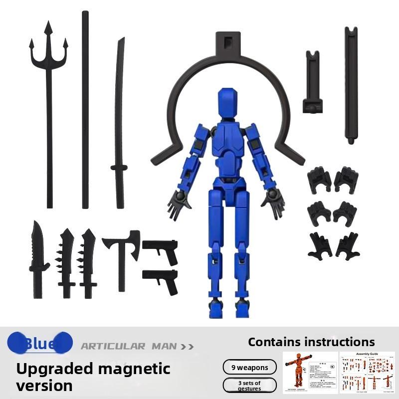 Inertia Control Robot Models Creative Action Figures Set With Joints Magnetic