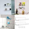 2pcs Acrylic Shelf Wall Shelves No Punching Toilet Kitchen Storage Rack Transparent Floating Shelves Display Rack Holder
