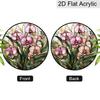 Acrylic Orchid Flower Suncatcher Stained Glass Effect Window Hanging Ornament Floral Gift for Home