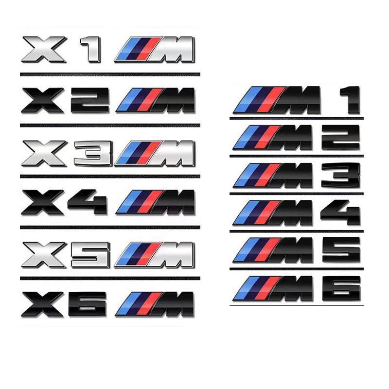For BMW M E46 E90 E60 1Pcs Car Body Side Badge Body Rear Trunk Decor Stickers For BMW M E70 E71 G02 X1 X2 X3 X4 X5 E84 F26 E83 F25 E53 Accessories