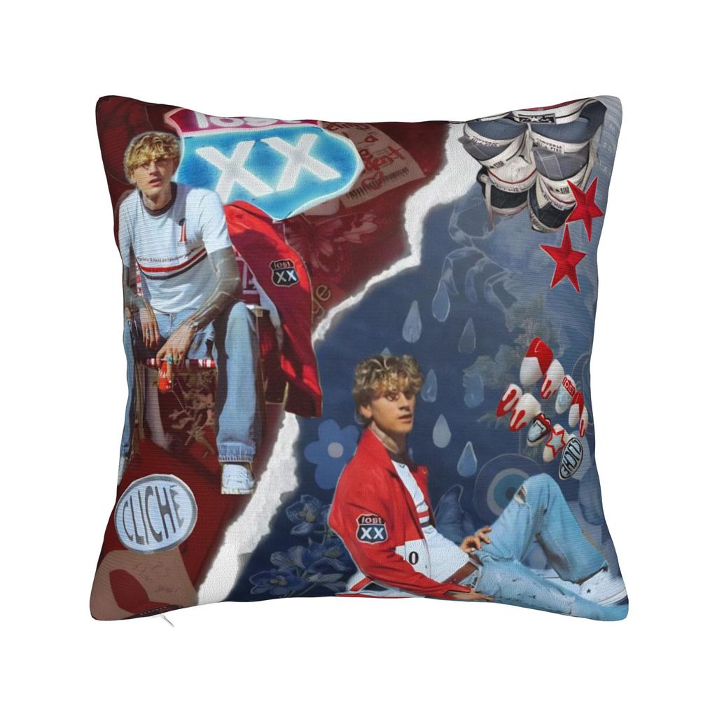 Decorative Pillow Cover MGK Lost Americana Tour 2025-2026 Merch Living Room Throw Pillow Case Cover Zipper Multi-Size