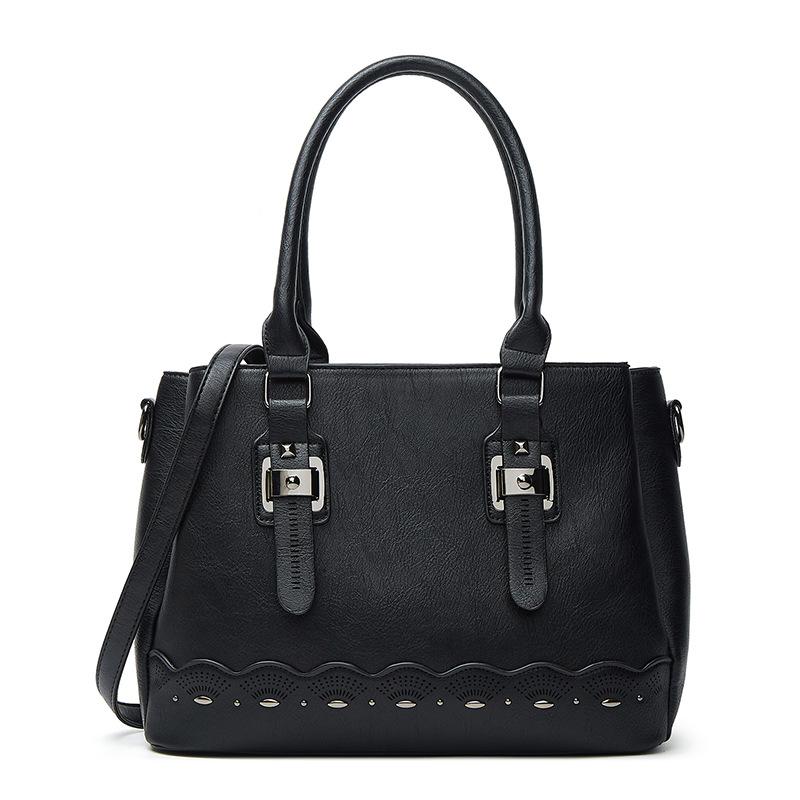 

Женская новая модная универсальная сумка через плечо 34cm*14cm*26cm чёрный