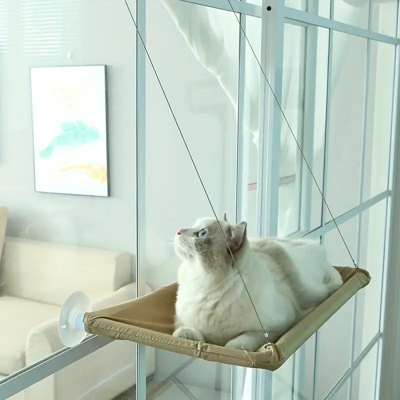 Cozy Window-Mounted Cat Hammock: Detachable, Washable, Steel Wire Suction Cup Bed