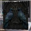 1 Gothic Literature Reading Club Fantasy Festival Bathroom Curtain | 180*180cm Polyester Sateen Unlined Curtain with 12 Hooks,